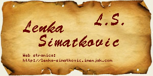 Lenka Simatković vizit kartica